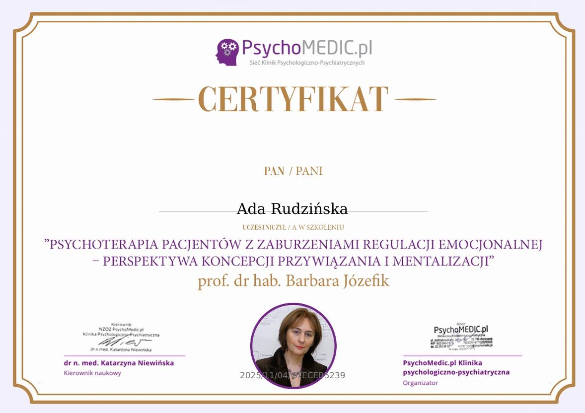 Psychoterapia regulacja emocji certyfikat Ada Rudzińska.jpg