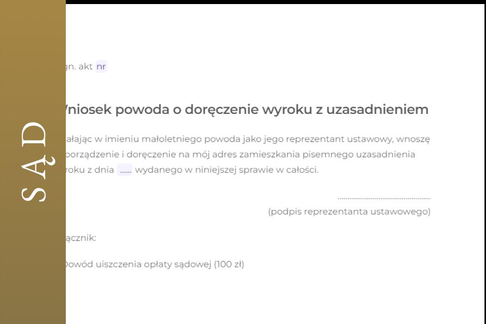 Apelacja małoletni zażalenie doręczenie wyroku z uzasadnieniem
