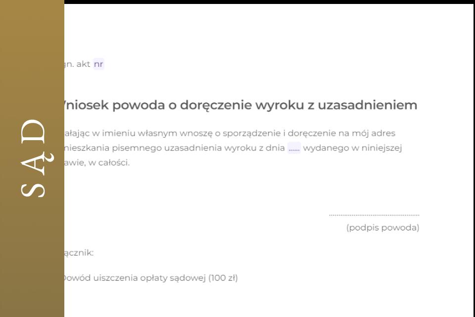 Apelacja zażalenie powoda odwołanie wyrok z uzasadnieniem wyroku