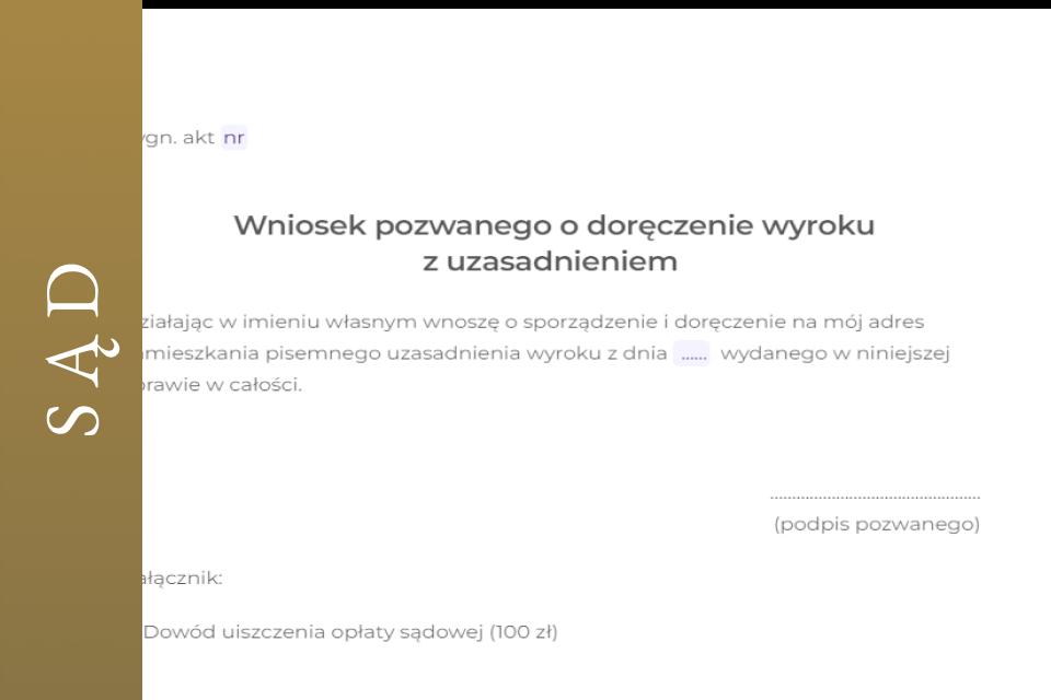 Apelacja zażalenie powoda odwołanie wyrok z uzasadnieniem wyroku