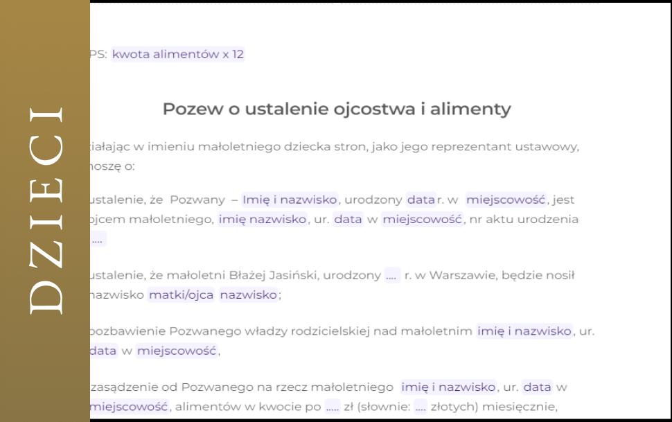 Ustalenie ojcostwa i alimenty